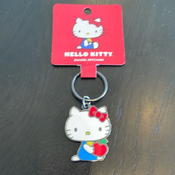 Hello Kitty Enamel Keychain - Red and Blue - Picture 1 of 2